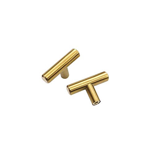 OYX Gold Cabinet Knobs Brass Knobs for Cabinet Gold Hardware for Dresser Brass Kitchen Cabinet Pulls Furniture Drawer Handle Pull 10Pack