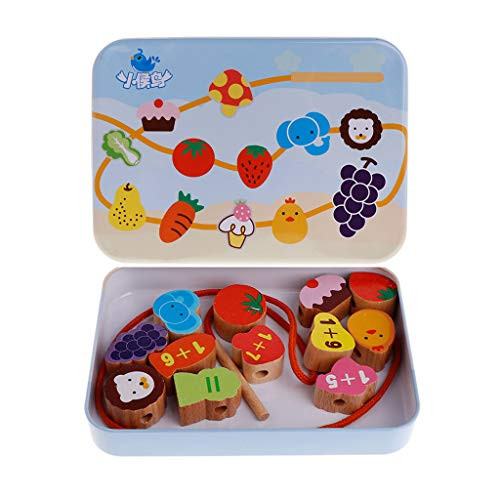 Y-YUNLONG Cartoon Animals Fruit Block Wooden Toys Puzzles Stringing Threading Beads Game Educational Toy Kids Children Y-YUNLONG Cartoon Animals Fruit Block Wooden Toys Puzzles Stringing Threading Beads Game Educational Toy Kids Children