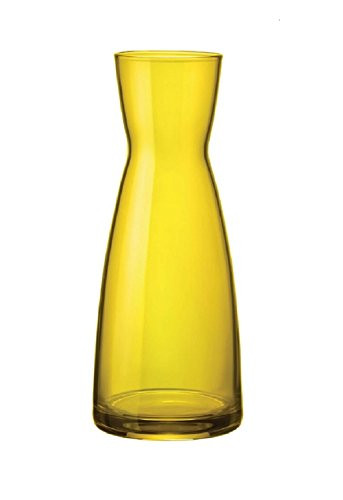 Bormioli Rocco Ypsilon Yellow 18.5 Ounce Glass Carafe, Set of 6