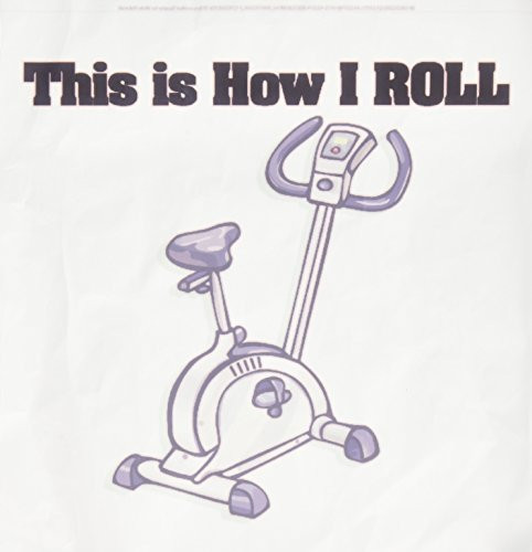 3dRose ht_102568_3 This is How I Roll Exercise Bike Exercising Design-Iron on Heat Transfer for White Material, 10 by 10-Inch