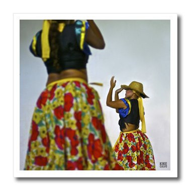 3dRose ht_10055_3 Mapale Dancers Cartagena Colombia-Iron on Heat Transfer for White Material, 10 by 10-Inch