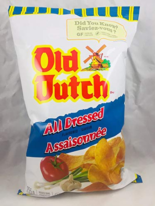 Old Dutch All Dressed Potato Chips Gluten Free  255g  Imported From Canada