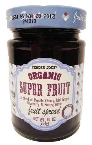 Trader Joe s Organic Super Fruit A Blend of Morella Cherry  Red Grape  Blueberry  and  Pomegranate Fruit Spread