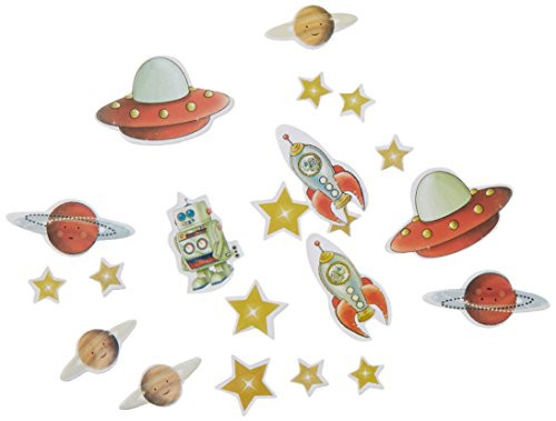 Ginger Ray Space Adventure Party Spaceship & Robot Table Confetti, Mixed
