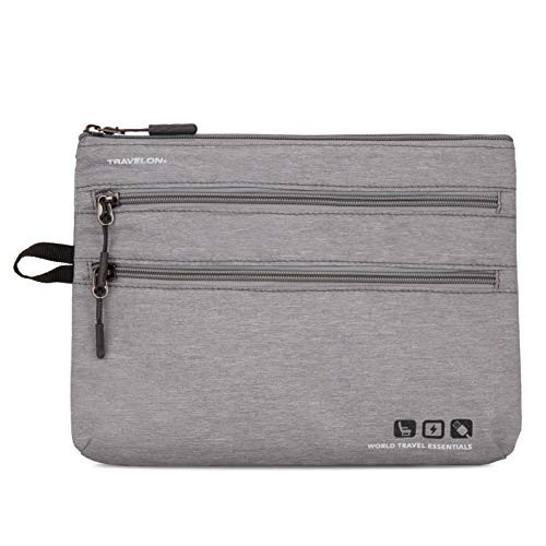 Travelon World Travel Essentials Seat Pack Organizer  Gray Heather  One Size
