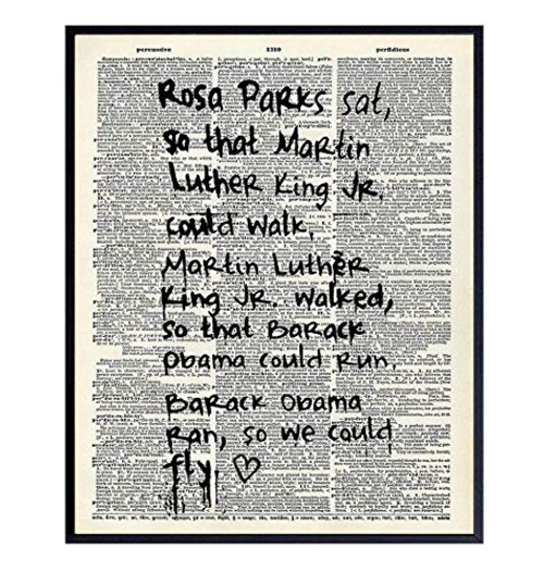 Martin Luther King Rosa Parks Barack Obama Quote Mural Wall Art Home Decor - Black African American Graffiti Street Art Poster- Unique Room Decorations - Gift for MLK Civil Rights Teachers -8x10 Martin Luther King Rosa Parks Barack Obama Quote Mural Wall Art Home Decor - Black African American Graffiti Street Art Poster- Unique Room Decorations - Gift for MLK Civil Rights Teachers -8x10