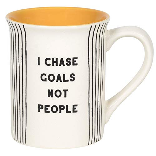 Enesco Our Name is Mud Get It Girl Chase Goals Coffee Mug  16 Ounce  Multicolor