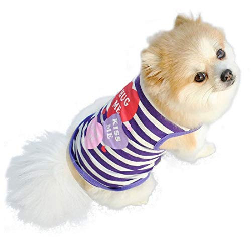 callm Dog Clothes Pet Dog Clothes Cat Spring Summer Shirt Small Clothes Vest T Shirt New  XS  Multicolor