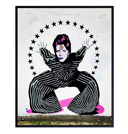 David Bowie Original Street Art Mural Photo - 8x10 Picture Poster Print - Cool Gift for Urban Wall Mural Graffiti 80s Music Punk Rock Fans - Unframed Home Decor David Bowie Original Street Art Mural Photo - 8x10 Picture Poster Print - Cool Gift for Urban Wall Mural Graffiti 80s Music Punk Rock Fans - Unframed Home Decor
