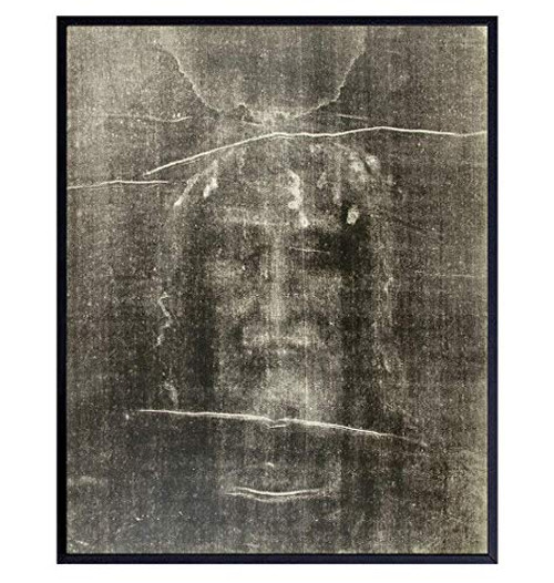 Jesus Wall Decor - Jesus Christ - Shroud of Turin Photo Picture Wall Art Print- Catholic Gifts  Religious Christian Wall Decor for Pastor  Priest  Ordained Minister - 8x10 Poster