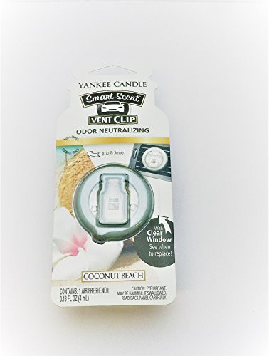 Yankee Candle Coconut Beach Smart Scent Car Vent Clip Air Freshener  Fresh Scent