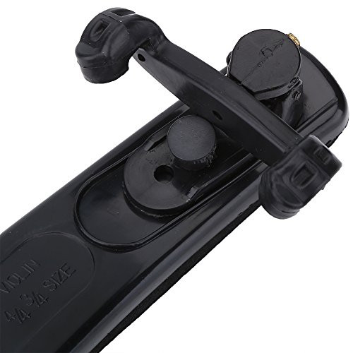 Diydeg Violin Universal Type Violin Shoulder Rest  Black Rubber Soft Adjustable Violin Shoulder Rest  Comfortable for Violin 3 4 4 4