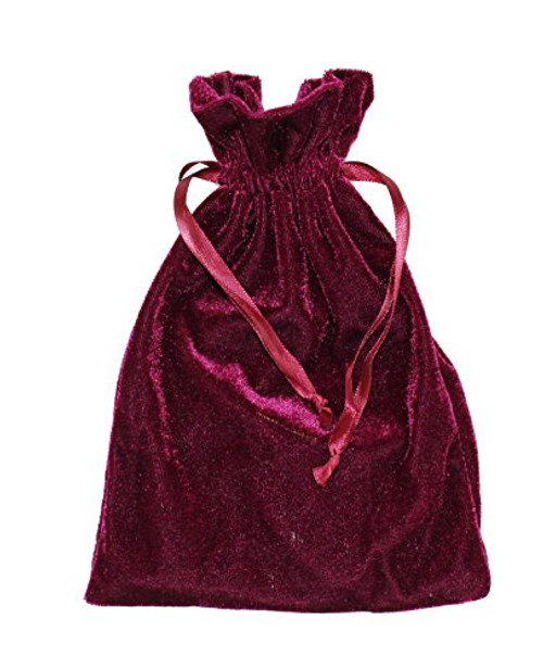 Velvet Jewelry Bag, Soft Drawstring Pouch, Tarot, Dice, Rune or Card Gift Bag, Small 4" x 6" (Wine, 1 Pack)