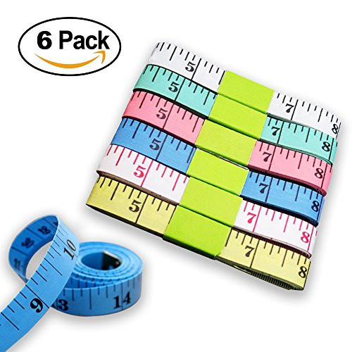 6 Pack Tape Measure 150cm/60 inch 2 cm Width Double-Scale Soft Tape Measuring Body Weight Loss Medical Body Measurement Sewing Tailor Cloth Ruler Dressmaker Flexible Ruler 6 Pack Tape Measure 150cm/60 inch 2 cm Width Double-Scale Soft Tape Measuring Body Weight Loss Medical Body Measurement Sewing Tailor Cloth Ruler Dressmaker Flexible Ruler