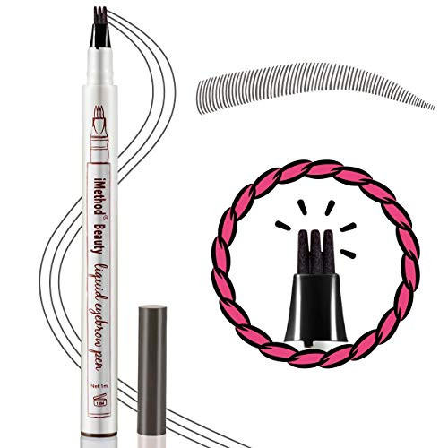 iMethod Eyebrow Pen - Brow Microfilling Pen  Eyebrow Pen for Hair-like Strokes  Dark Grey