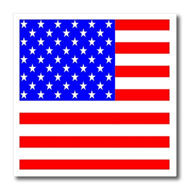 3dRose ht_108363_3 American Flag-Iron on Heat Transfer for White Material, 10 by 10-Inch