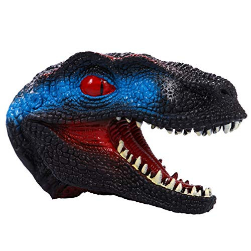 TOYANDONA Dinosaur Hand Puppet Toys Soft Rubber Realistic Raptor Dinosaur Head Tyrannosaurus Rex Hand Toy