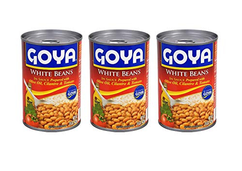 Goya Guisadas Ready-to-Eat White Beans in Sauce  3 Pack  Total of 45oz