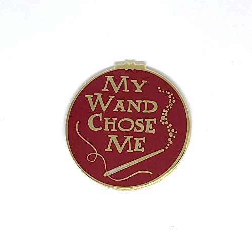 My Wand Choose Me  Red Gold  Hard Enamel Needle Minder
