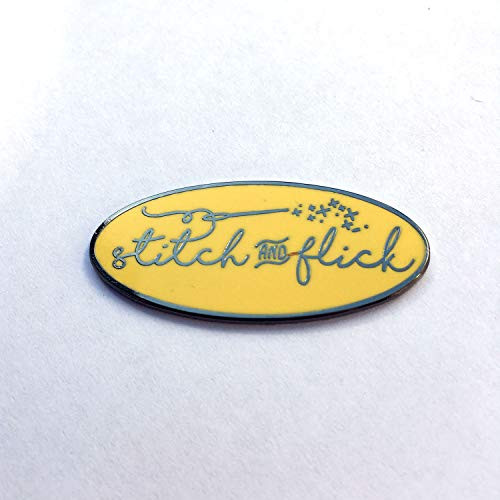 Stitch and Flick  Yellow Black  Hard Enamel Needle Minder