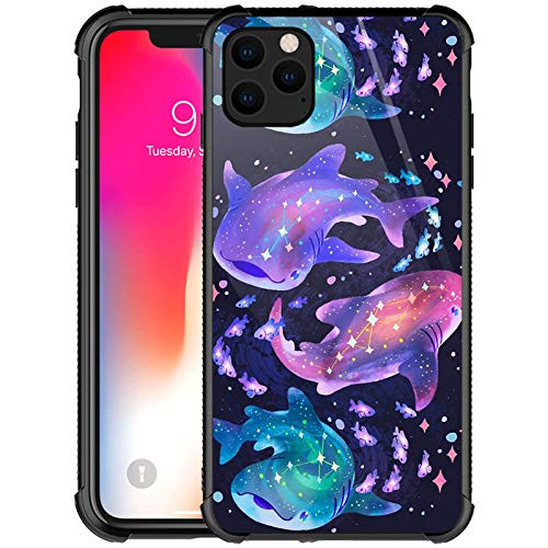 Compatible with iPhone 12 Pro Max Case iPhone 12 Pro Max Cases for Boys Cosmic Whale Shark Pattern Design Shockproof Anti-Scratch Case for Apple iPhone 12 Pro Max