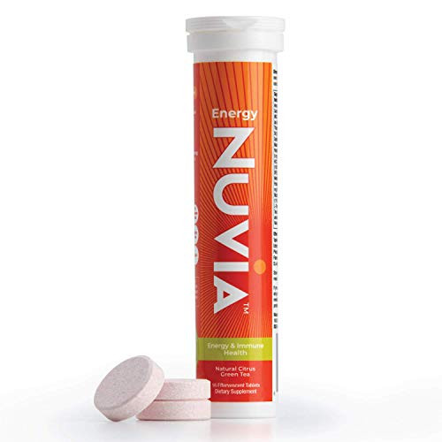 NUVIA Energy  and  Immune Support Effervescent Tablets   Multi-Vitamin and Nutrient Supplement   Natural Citrus Green Tea Flavor   16 Dissolvable Supplements