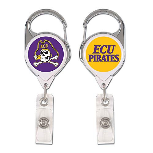 WinCraft NCAA East Carolina Pirates Premium Retractable Badge Holder  One Size  Team Color