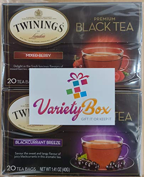 Twinings Black Tea Bundle 40 ct Premium Black Mixed Berry and Black Currant Breeze Twinings Black Tea Bundle 40 ct Premium Black Mixed Berry and Black Currant Breeze