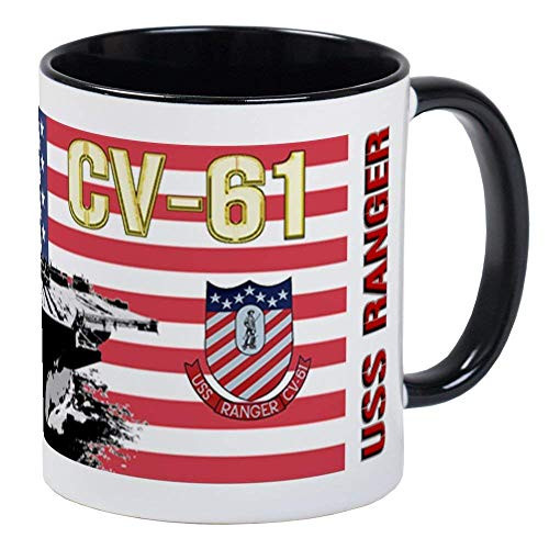 CV-61 USS Ranger Mug - Ceramic 11oz RINGER Coffee Tea Cup Gift Stocking Stuffer