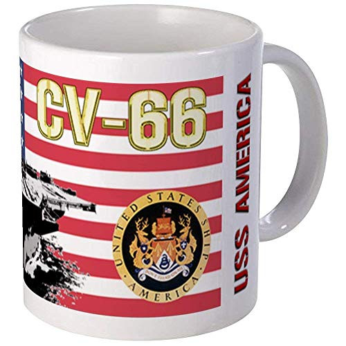 CV-66 USS America Mug - Ceramic 11oz Coffee Tea Cup Gift Stocking Stuffer