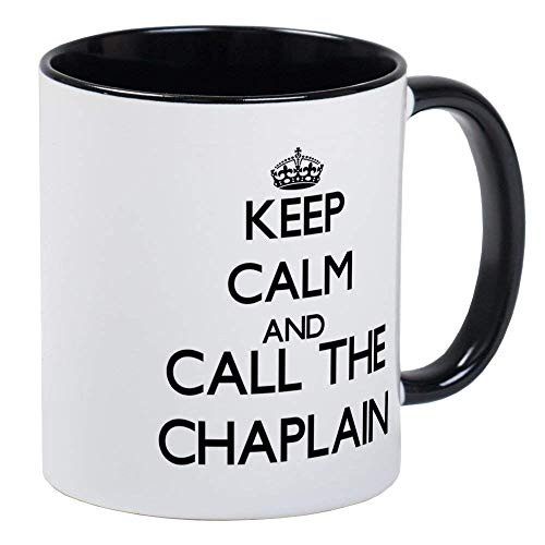 Keep Calm And Call The Chaplain Mug - Ceramic 11oz RINGER Coffee Tea Cup Gift Stocking Stuffer