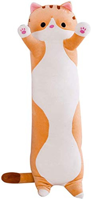 Differeye Stuffed Cat Soft Toy Pillow Plush Doll Cute Kitten Plush Toy for Girl Boy Girlfriend Kids  Brown  19.7 inch 50cm