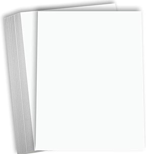 Hamilco White Cardstock Thick Paper  8 1 2 x 11 inch Blank Heavy Weight 80 lb Cover Card Stock - for Brochure Award and Stationery Printing - 50 Pack