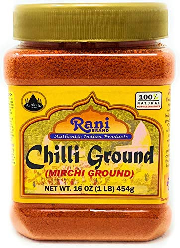 Rani Chilli Powder  Mirchi  Ground Indian Spice 16oz  454g  ~ All Natural  No Color added  Gluten Free Ingredients   Vegan   NON-GMO   No Salt or fillers