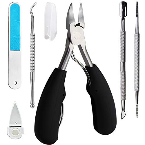 Horsebang 6Pcs Toe Nail Clipper for Ingrown or Thick Toenails  Podiatrist Toenail Clippers for Thick Nails for Seniors  Professional Nail Clipper for men  and  women with Manicure  and  Ingrown Toenail Tool