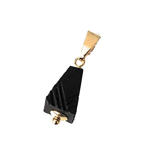 Real Azabache Pyramid Stone Protection Pendants for Chains Mal de Ojo
