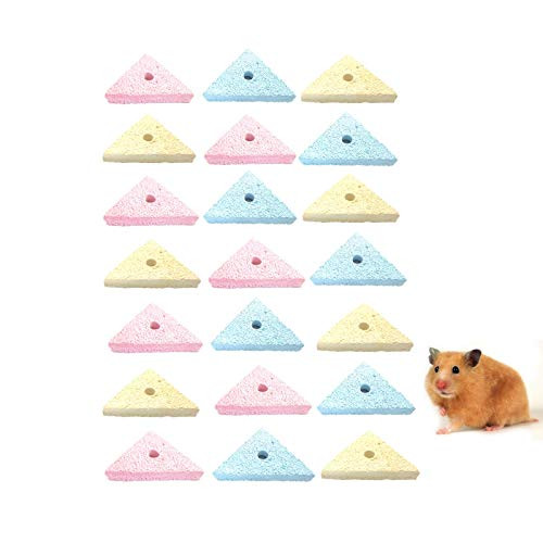 Hamster Chewing Toys Lava Block Small Animals Teeth Grinding Triangle Mineral Rock Calcium Treat for Rabbit Bunny Chinchillas Guinea Pig Gerbil Colors Random 20 Pcs Hamster Chewing Toys Lava Block Small Animals Teeth Grinding Triangle Mineral Rock Calcium Treat for Rabbit Bunny Chinchillas Guinea Pig Gerbil Colors Random 20 Pcs