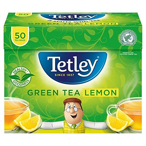 Tetley Green Lemon Tea Bags - 50 per pack  0.26lbs