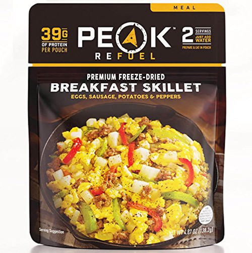 Peak Refuel Breakfast Skillet   2 Serving Pouch   Freeze Dried Backpacking and Camping Food   Amazing Taste   Quick Prep