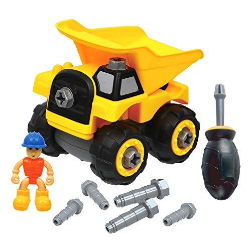 Dump Truck Construction Toy  Build and Take Apart  Great for Learning to Build  and  Fun to Play  Playset with Screwdriver  Developmental Stem Toys  for Boys  and  Girls Aged 4 plus