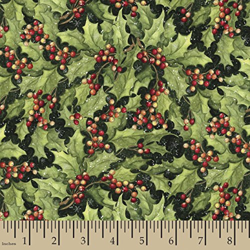Springs Creative Products Group Christmas Trailing Berries Fabric by The Yard