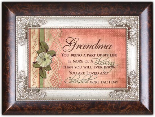 Cottage Garden Grandma Italian Inspired Music Box Plays Wind Beneath My Wings