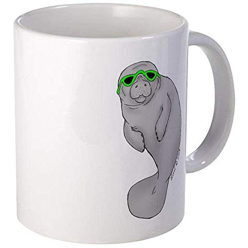 Cool Manatee Mug - Ceramic 11oz Coffee Tea Cup Gift Stocking Stuffer