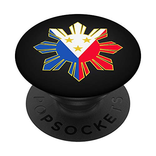 Filipino Flag Stars and Sun Pinoy Pinay Cell Phone Popsocket PopSockets PopGrip  Swappable Grip for Phones  and  Tablets
