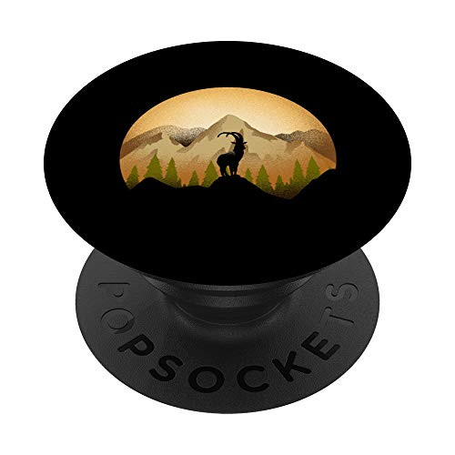 Mountains Nature Animal Deer Sun Sunset Forest Camping Gift PopSockets PopGrip  Swappable Grip for Phones  and  Tablets