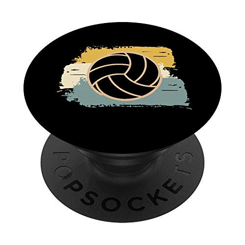 Vintage Beach Volley Sport Spike Set Net Block Volleyball PopSockets PopGrip  Swappable Grip for Phones  and  Tablets