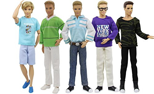 Lot of 5 PCS Fashion Casual Wear Clothes/outfit for Barbie's Boy Friend Ken Doll Lot of 5 PCS Fashion Casual Wear Clothes/outfit for Barbie's Boy Friend Ken Doll