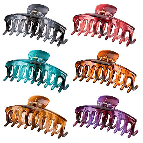 Whaline Tortoise Claw Hair Clips 6 Color Large Hair Catch Clip Nonslip Banana Hair Clips Strong Hold Jaw Claw Clips Hair Grip Catch Barrette Butterfly Jaw Clamp Hair Accessories for Women Girls Whaline Tortoise Claw Hair Clips 6 Color Large Hair Catch Clip Nonslip Banana Hair Clips Strong Hold Jaw Claw Clips Hair Grip Catch Barrette Butterfly Jaw Clamp Hair Accessories for Women Girls