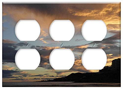 Triple Duplex Outlet Wall Plate Cover - Clouds Sky Landscape Sunset Climatology Triple Duplex Outlet Wall Plate Cover - Clouds Sky Landscape Sunset Climatology