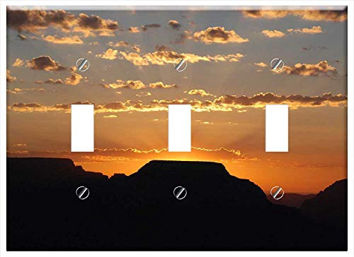 Switch Plate Triple Toggle - National Park Sunrise Scenic Sky Natural Travel